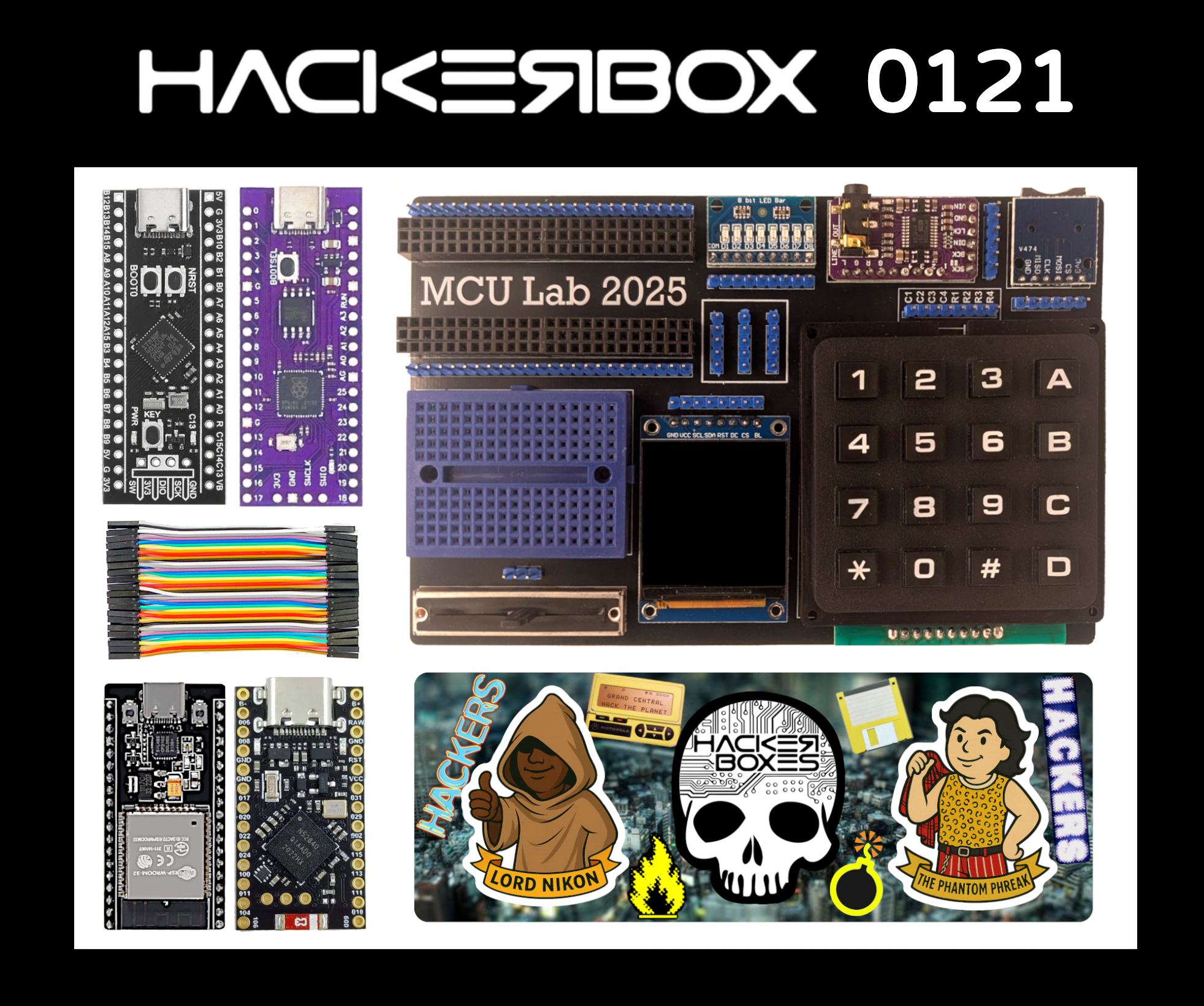 HackerBox #0121 - MCU Lab 2025 – HackerBoxes