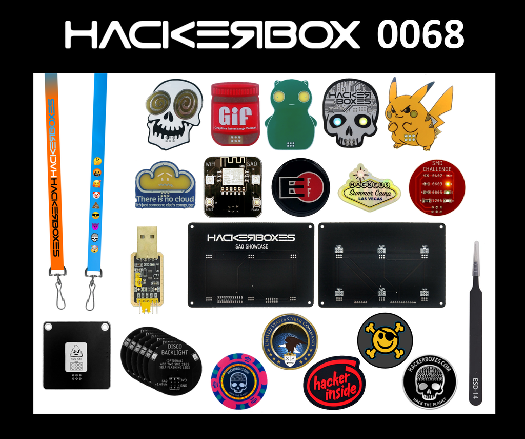 HackerBox #0068 - SAO Showcase – HackerBoxes